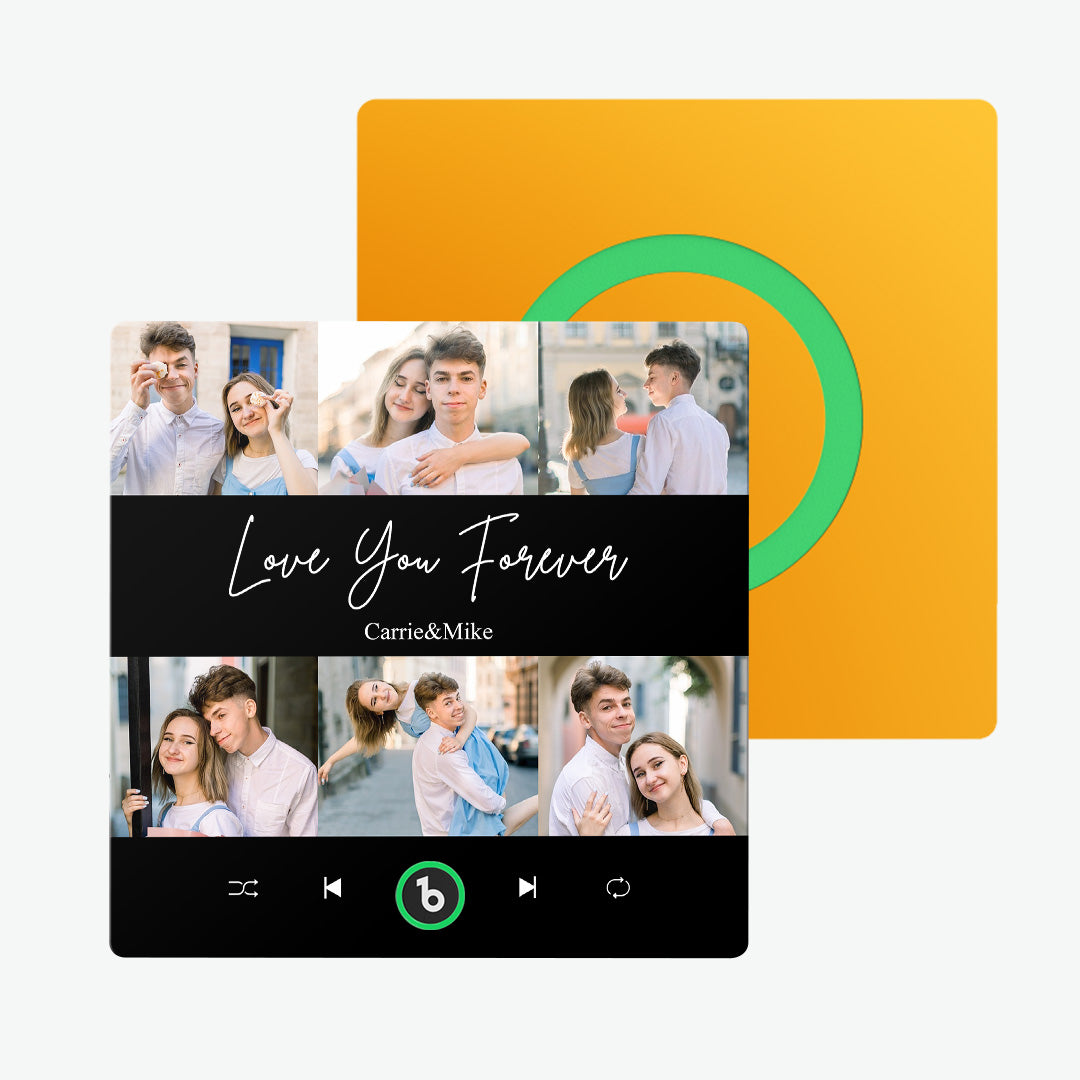 Imán de nevera personalizado fotos texto música regalo único San Valentín