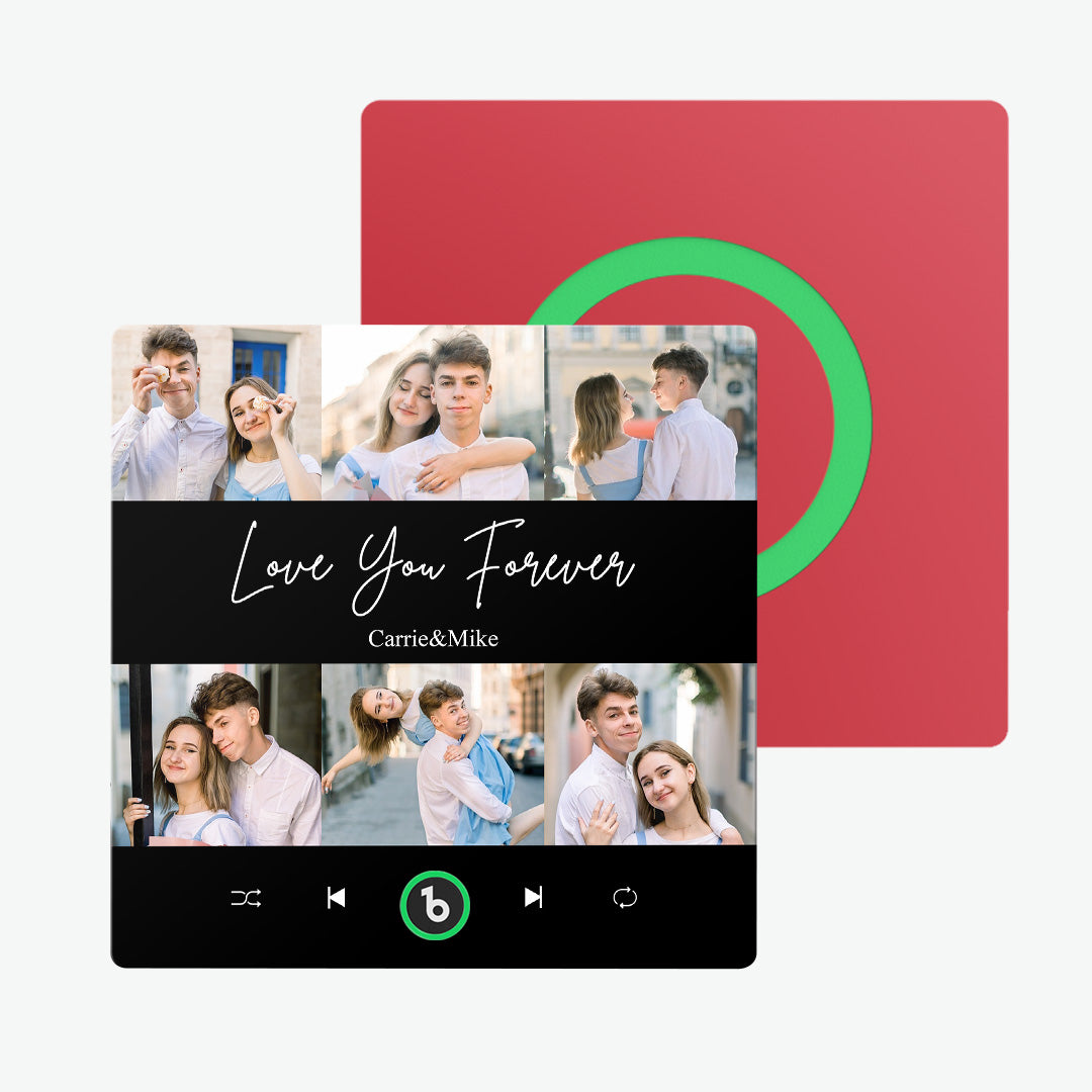 Imán de nevera personalizado fotos texto música regalo único San Valentín