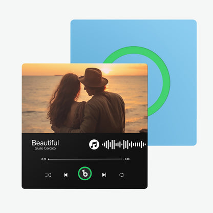 Imán de Nevera Personalizado Música Regalo de Aniversario Pareja Único
