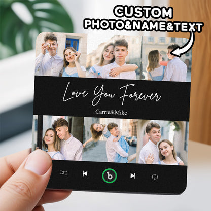 Imán de nevera personalizado fotos texto música regalo único San Valentín