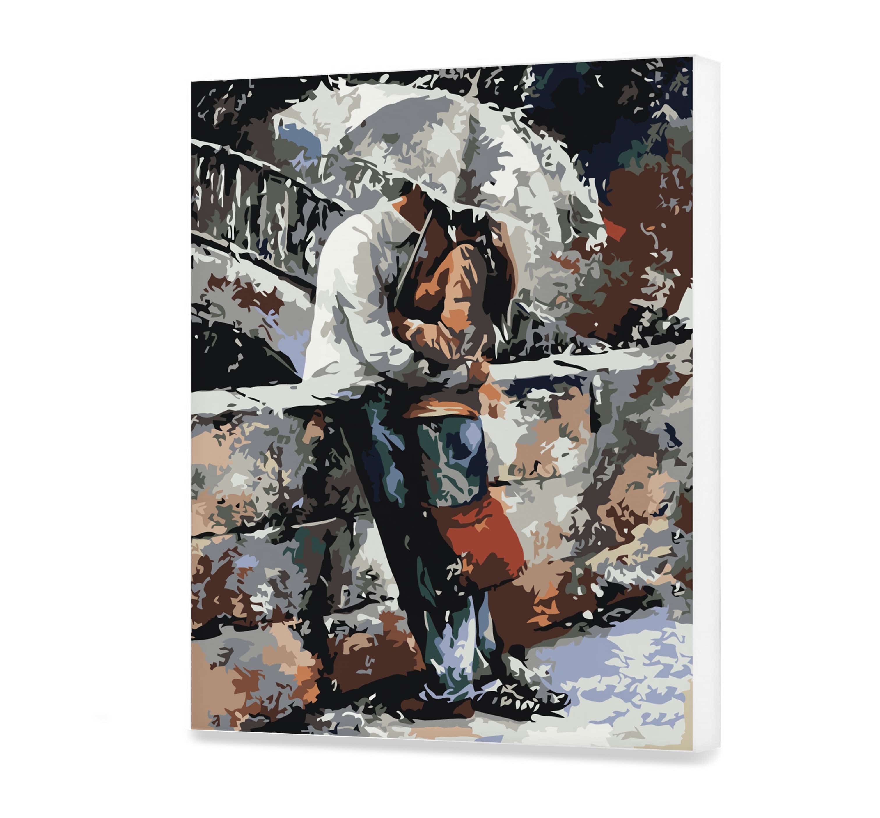 Pareja bajo la lluvia (JD0449)