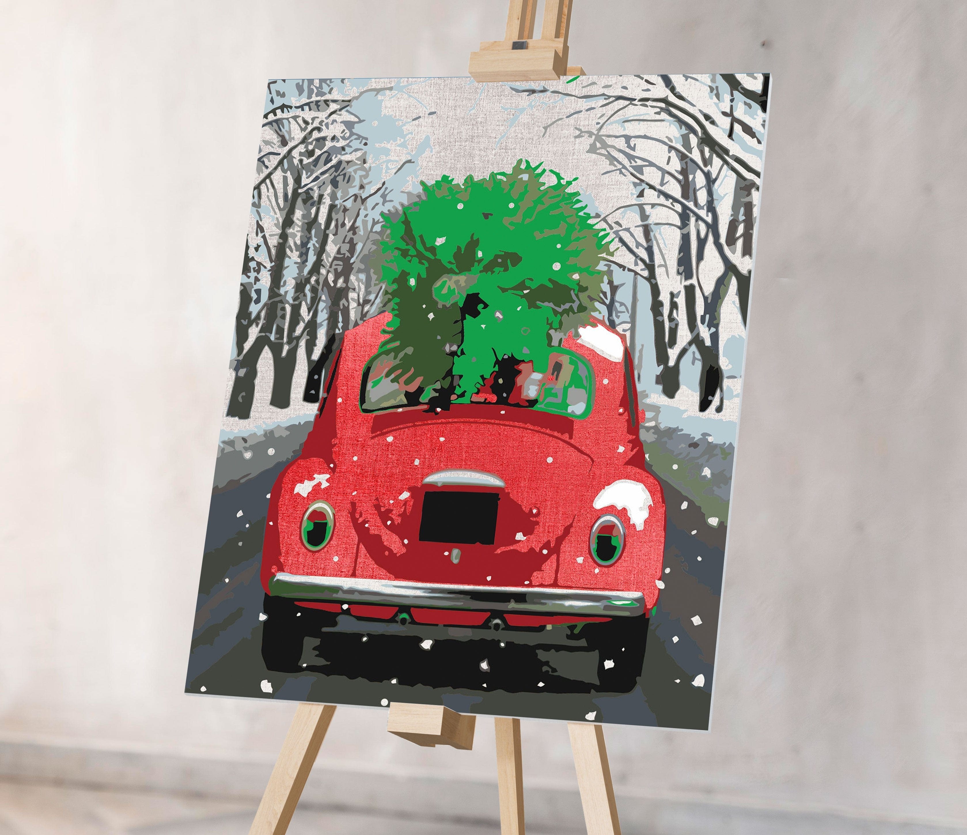 Coche de Navidad rojo (CH0664)