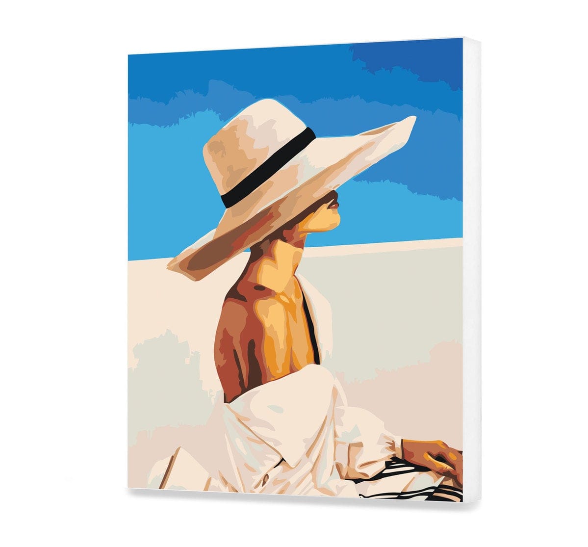 Mujer con un sombrero blanco (NK0150)