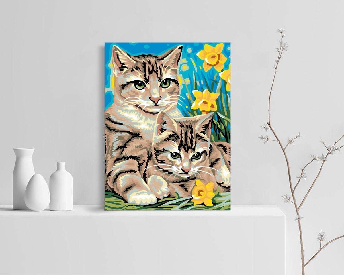 Gatitos en flores